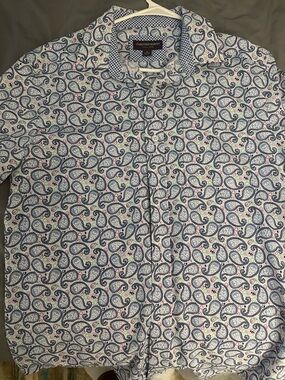 Johnston & Murphy Men's Skull&Crossbone Paisley Button up